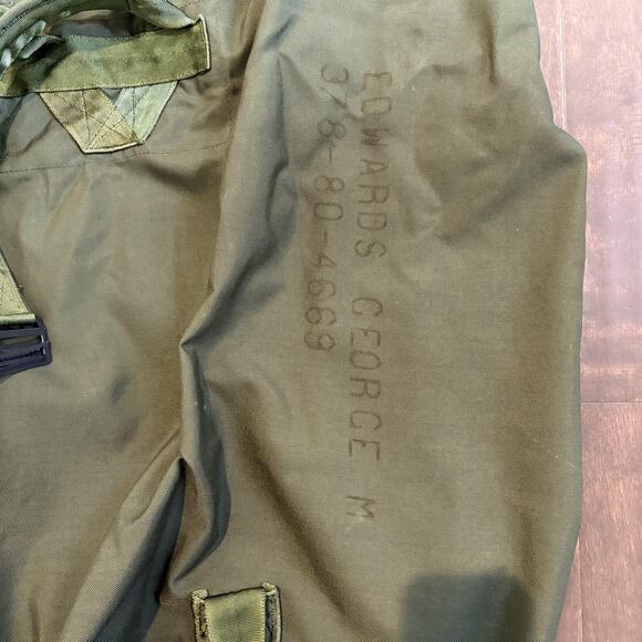 Vintage US Military Nylon Duffel Sea Bag OD Green NSN 8465-01-117-8699 USGI - Picture 3 of 9